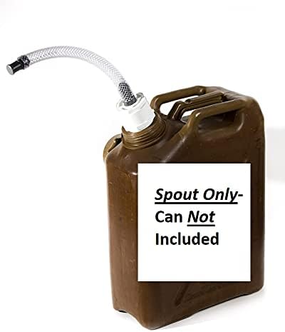 High-Flow Spout Compatible with Scepter 5 Gallon Plastic Military Fuel Cans -Easy Thread Nozzles with Filter and Dust Cap