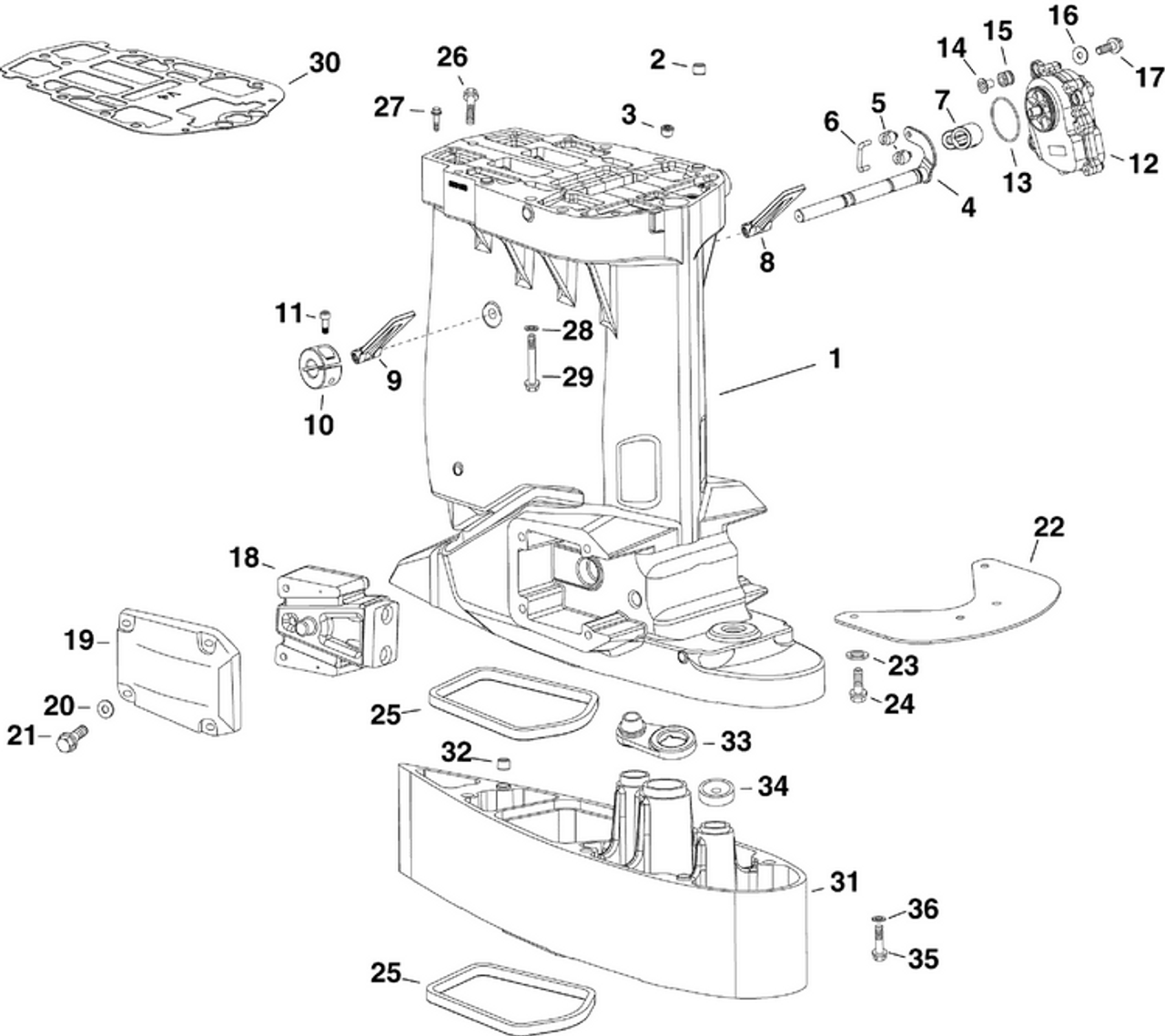 Evinrude Outboard Exhaust Valve Actuator Assembly 2006-19 ETEC & Other Models